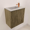 Mondiaz JOYA-DLUX Meuble de toilette 40cm - couleur Dusk - Vasque FAYE position Gauche 1 trou de robinet couleur Glace. SW1423117