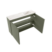 MONDIAZ TURE-DLUX Meuble toilette - 80cm - Army - EDEN - vasque Frappe - position droite - 1 trou de robinet SW1102640