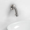 Clou kaldur robinet de lavabo à bec court monté au mur en acier inoxydable brossé SW533155