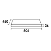 Saniclass Plan vasque 80.6x3.6x46cm MFC Birch SW499559