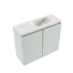 MONDIAZ TURE-DLUX Meuble toilette - 60cm - Greey - EDEN - vasque Ostra - position droite - 1 trou de robinet SW1104832