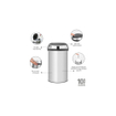 Brabantia Touch Bin Afvalemmer - 60 liter - metallic grey/brilliant steel SW1117338