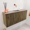 Mondiaz JOYA-DLUX meuble de toilettes 90 cm - couleur Dusk - Lavabo FAYE position Milieu Sans trou de robinet couleur Saba. SW1426061