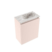 MONDIAZ TURE-DLUX Meuble toilette - 40cm - Rosee - EDEN - vasque Glace - position droite - sans trou de robinet SW1103454