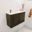 Mondiaz JOYA 71.6cm toiletmeubel - ronding rechts kleur Shadow - Wastafel FAYE positie Links 1 kraangat kleur Talc. SW1421472