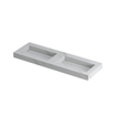 INK Pitch wastafel - 140x45x9cm - 2 wasbakken - 0 kraangaten - drain keramiek Calacatta mat SW693493