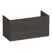 BRAUER Trust wastafelonderkast 100 excl. opbouwgrepen 2 softclose lades en 1 sifon uitsparing - Timber Anthracite SW1203880