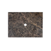 Saniclass Dark Emperador plan sous vasque - 60x46cm - sans trous de robinet - 1 découpe pour le siphon - pierre naturelle marbrée SW1242382
