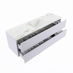 MONDIAZ VICA-DLUX Ensemble meuble de salle de bains - 150cm - meuble bas cale - 2 tiroirs - lavabo encastré cloud central - 1 trou de robinet - version haute 60cm - frape SW1089043