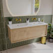 Saniclass Holz Frame Meuble sous lavabo de salle de bains - 120x45x40cm - 1 tiroir - Chêne naturel SW1420772