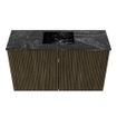 Mondiaz JOYA-DLUX Meuble de salle de bains - 70cm - couleur Shadow - Vasque FAYE position Milieu Sans trou de robinet couleur Lava SW1422849