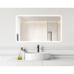 Saniclass Lumen Badkamerspiegel - 120x70cm - met afgeronde hoeken - horizontale / verticale plaatsing - indirecte LED verlichting - spiegelverwarming - Infrarood-sensor aan onderzijde SW1474227