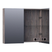 BRAUER Plain Spiegelkast - 80x70x15cm - 2 links/rechtsdraaiende spiegeldeuren - MFC - grey Canyon SW499543