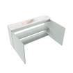 MONDIAZ TURE-DLUX Meuble toilette - 100cm - Greey - EDEN - vasque Frappe - position centrale - sans trou de robinet SW1102818