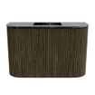 Mondiaz JOYA-DLUX Meuble de toilette 63.2cm - arrondis gauche et droite couleur Shadow - Vasque FAYE position Milieu Sans trou de robinet couleur Lava SW1422872