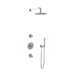 Hotbath Buddy IBS Regendoucheset - 35cm wandarm - 25cm ronde hoofddouche - staafhanddouche - geborsteld nikkel SW298906