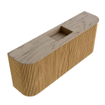 Mondiaz JOYA-DLUX 103.2cm toiletmeubel - ronding links en rechts kleur Oak - Wastafel FAYE positie Midden Zonder kraangat kleur Arena. SW1423899