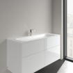 Villeroy & Boch Finion lavabo-plan - 1 trou de robinet 120x50cm - Ceramic+ sans trop-plein stone white SW209580
