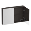 BRAUER Impress armoire de toilette - 100x70x15cm - sans éclairage - 2 portes miroir double face - Timber Anthracite SW1199015