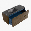 Mondiaz CIRO-DLUX Badkamermeubelset - 120x45x50cm - Solid surface wastafel Lava - 1 wasbak Links - zonder kraangaten - 2 lades - Dusk SW1533034