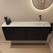 MONDIAZ TURE-DLUX Meuble toilette - 120cm - Urban - EDEN - vasque Opalo - position droite - sans trou de robinet SW1104181