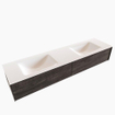 ENSEMBLE DE MEUBLE MONDIAZ LUSH - 180 cm - 2 tiroirs - lavabo cloud - 2 lavabos - 0 trous de robinet - marron foncé SW409451