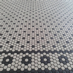 La Mosaic Factory London carreau mosaïque - 26x30cm - carrelage mural et de sol - Hexagone/Hexagone - Porcelaine Blanc + Noir Mat SW258556