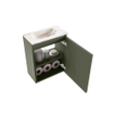 MONDIAZ TURE-DLUX Meuble toilette - 40cm - Army - EDEN - vasque Frappe - position centrale - sans trou de robinet SW1102667