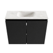 MONDIAZ TURE-DLUX Meuble toilette - 60cm - Urban - EDEN - vasque Ostra - position centrale - sans trou de robinet SW1104661