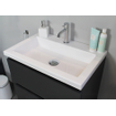 Basic Bella Meuble avec lavabo acrylique 60x55x46cm 1 trou de robinet avec miroir Anthracite mat SW398066