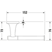 Duravit Starck T Toiletrolhouder - zonder klep - chroom SHOWROOMMODEL SHOW26039