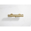 Fortifura Calvi Ensemble de douche barre curseur avec douchette stick, flexible en métal et robinet de douche Laiton brossé PVD SW811926