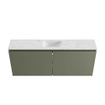 MONDIAZ TURE-DLUX meuble de toilettes 120 cm Army. Lavabo EDEN Opalo position milieu. Sans trou de robinet. SW1104188