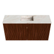 Mondiaz JOYA-DLUX Meuble de salle de bains 80cm - couleur Ruby - Vasque FAYE position Milieu Sans trou de robinet couleur Frappe SW1423490