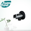 FugaFlow Eccelente Sobrado Coude mural avec rosace ronde Gunmetal SW1123179