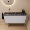 MONDIAZ TURE-DLUX meuble de toilettes 100 cm Cale. EDEN lavabo Lava position gauche. Sans trou de robinet. SW1103725