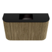 Mondiaz JOYA 73.2cm toiletmeubel - ronding links en rechts kleur Dusk - Wastafel FAYE positie Midden Zonder kraangat kleur Urban. SW1421724