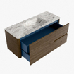 Mondiaz CIRO-DLUX Badkamermeubelset - 120x45x50cm - Solid surface wastafel Glace - 1 wasbak Midden - 1 kraangat - 2 lades - Dusk SW1533011