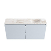 MONDIAZ TURE-DLUX Meuble de toilettes 100cm Clay. EDEN lavabo Frappe position droite. Avec 1 trou de robinet. SW1102767