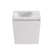 MONDIAZ TURE-DLUX Meuble toilette - 40cm - Cale - EDEN - vasque Opalo - position gauche - sans trou de robinet SW1104241