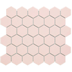 The Mosaic Factory Barcelona mozaïektegel - 28.2x32.1cm - wandtegel - Zeshoek/Hexagon - Porselein Pink Glans SW471154