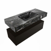 Mondiaz ALAN-DLUX Ensemble de meuble - 110cm - meuble Urban mat - 1 tiroir - Lavabo Cloud Lava suspendu - vasque Centre - 0 trous de robinet SW808067