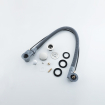 Fortifura Calvi Ensemble vidage de baignoire - commande rotative - Convient pour une épaisseur de fond de 10 à 20 mm - inox brossé SW1381751