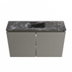 MONDIAZ TURE-DLUX Meuble WC 80 cm Smoke. Lavabo EDEN Lava position milieu. Sans trou de robinet. SW1104106