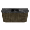 Mondiaz JOYA-DLUX 83.2cm toiletmeubel - ronding links en rechts kleur Shadow - Wastafel FAYE positie Midden 1 kraangat kleur Lava. SW1422886