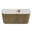 Mondiaz JOYA-DLUX 83.2cm toiletmeubel - ronding links en rechts kleur Dusk - Wastafel FAYE positie Midden Zonder kraangat kleur Frappe. SW1423142