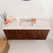 Mondiaz JOYA-DLUX 80cm toiletmeubel - kleur Ruby - Wastafel FAYE positie Midden 1 kraangat kleur Nata. SW1425460