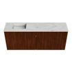Mondiaz JOYA-DLUX 100cm meuble de salle de bains - couleur Ruby - Vasque FAYE position Gauche 1 trou de robinet couleur Opalo. SW1423719