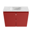 MONDIAZ TURE-DLUX Meuble toilette - 60cm - Fire - EDEN - vasque Opalo - position centrale - 1 trou de robinet SW1104291