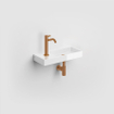 Clou Mini Wash Me fontein 45x19cm kraangat links Keramiek Wit SW9286